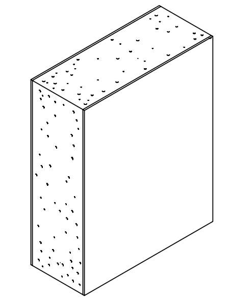Temperature rise core steel fire door construction