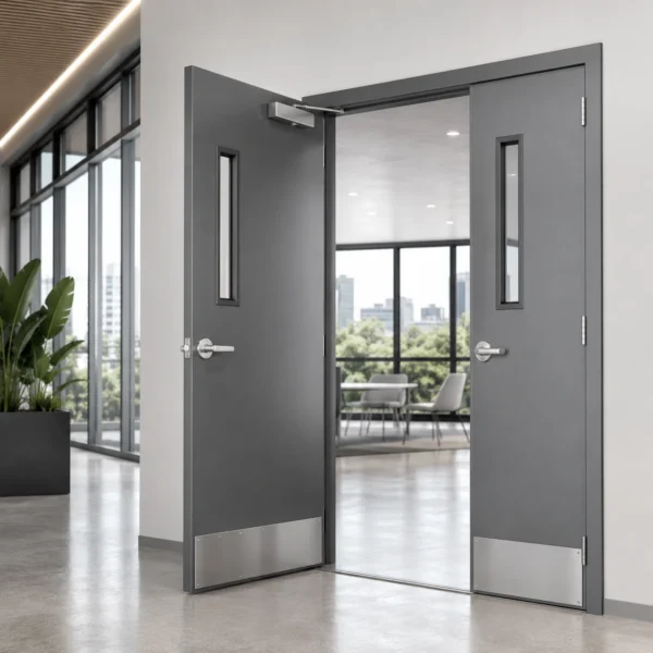 Hollow metal door and frame package