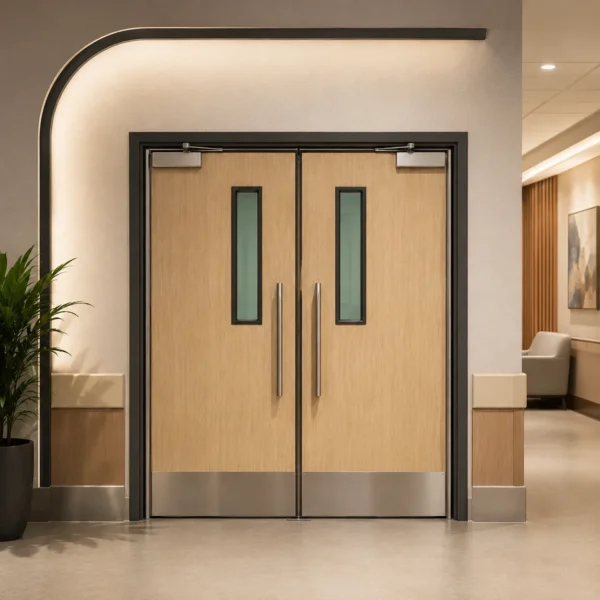 Steel-wood fire door package