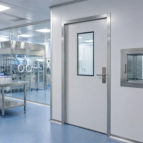 Cleanroom door for controlled environments