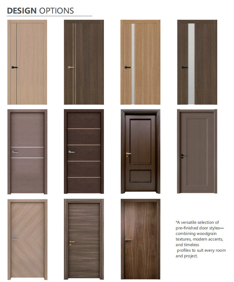 Interior veneered door design options