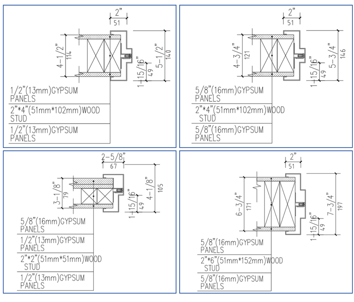 Drywall metal frame installation diagram