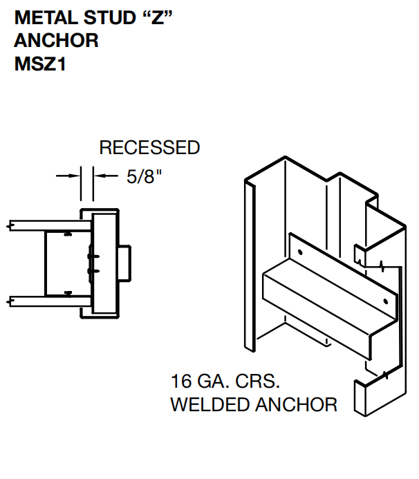Drywall frame compression anchor