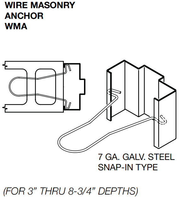 Masonry wire frame anchor